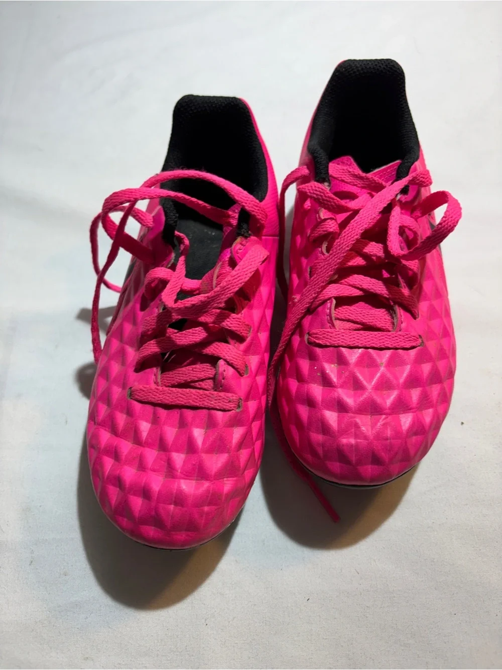 Kids Pink Nike cleats sz 12c